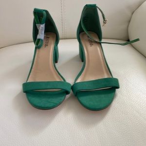 Green heels by just Fab